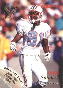 Chris Sanders Houston Oilers 1996 Fleer NFL #55